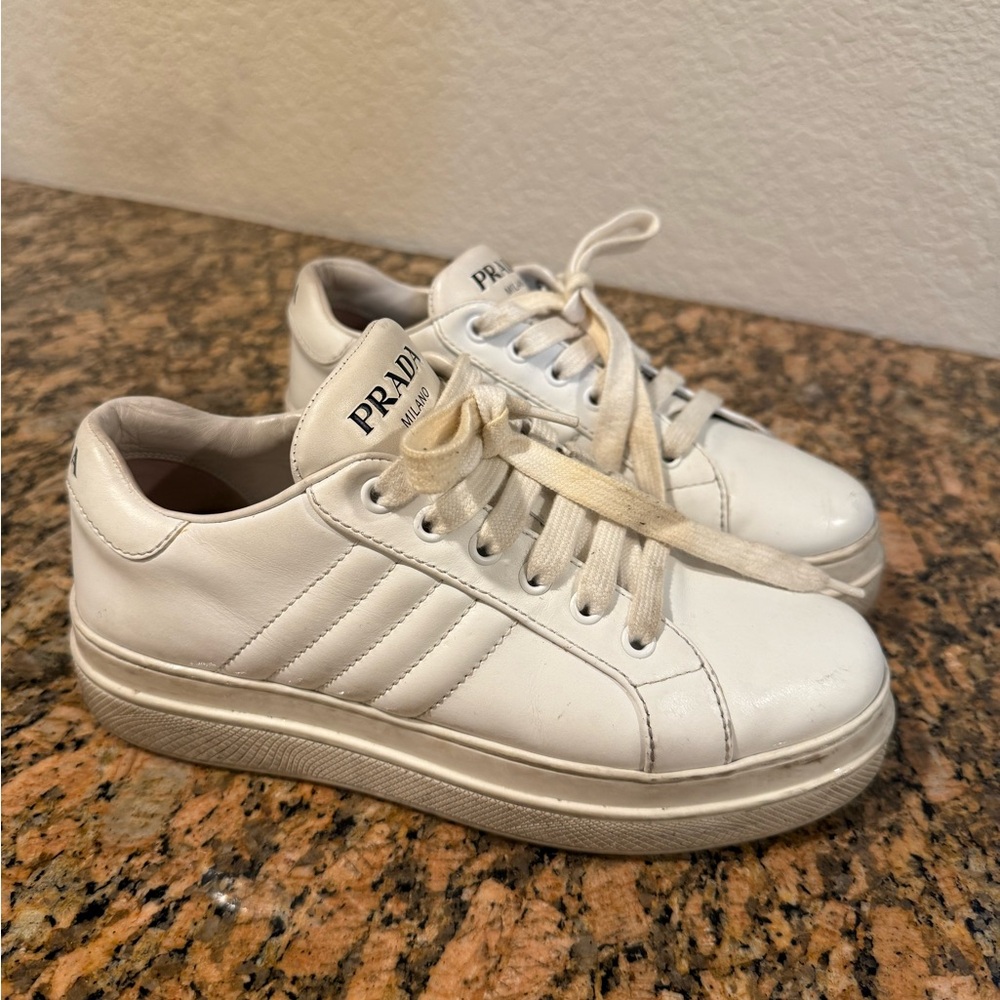 Prada white sneakers